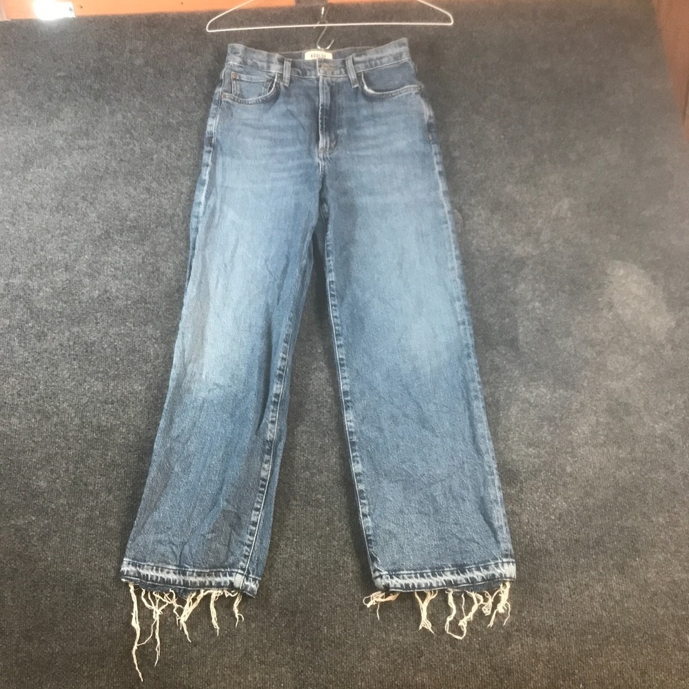 AGOLDE Harper Crop Jeans Womens 24 Blue Good Relaxed Mid Rise A9190-1554